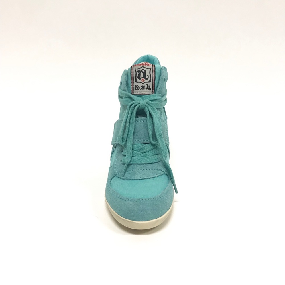 Ash Bowie Celadon Suede Wedge Shoes NIB